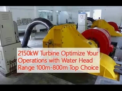 2150kW turbine optimaliseer uw operaties met water hoofd bereik 100m-800m Top keuze