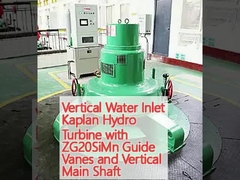 Verticale waterinlaat Kaplan-waterturbine met ZG20SiMn-geleidingsvlies en verticale hoofdas