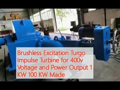 Brushless Excitation Turgo Impulsturbine voor 400v Spanning en Vermogen 1 KW 100 KW Gemaakt