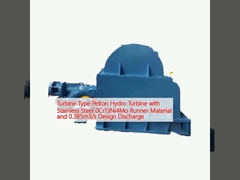 Turbinetype Pelton-waterturbine met roestvrij staal 0Cr13Ni4Mo loopmateriaal en ontwerpturbine met een ontlading van 0,385m3/s
