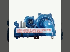 Koolstofstaal Q345 Spiraalkoffer Francis Hydroturbine Horizontale Francis Turbine