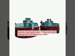 Kaplan-hydroturbine van roestvrij staal met 400 V spanning en ZG20SiMn-geleidingsvlies