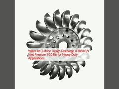 Ontwerp van waterstraalturbine Ontlading 0.385m3/s Inlaatdruk 1-20 bar voor zware toepassingen