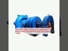 20-200m Hoofd Francis Hydroturbine met 1,8 M3/s Outlet Flow Rate en 50 M-120m Nominale Hoofd
