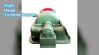 Pelton-turbinevermogen met hoog opvoerhoogte