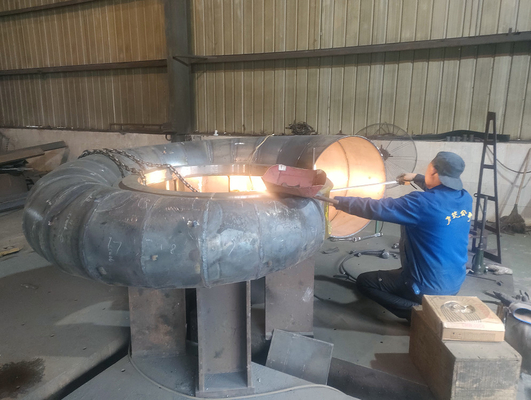 Verticale indeling Waterturbineonderdelen met 4 PCS roestvrijstalen bladen