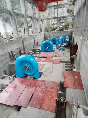 50 Hz frequentie Francis turbine met koolstofstaal Q345 spiraalkoffer