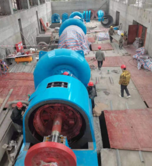 2 M3/s Inlaatstroom Francis Hydroturbine met koolstofstaal Q345 spiraalkas