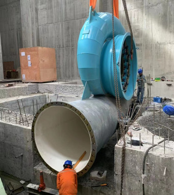 20-200m Hoofd Carbon Steel Spiral Case Hydroturbine met horizontale Francis Turbine Type
