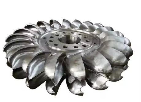 600 r/min Nominale snelheid Pelton-waterturbine voor waterhoofdbereik 100m-800m en ontwerpontlading van 0,385m3/s