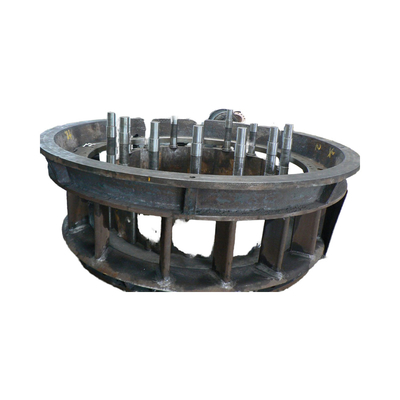 Verticale Kaplan Hydroturbine 4-12 Guide Vane Nummer Roestvrij staal CNC-bladen Materiaal en verticale hoofdas