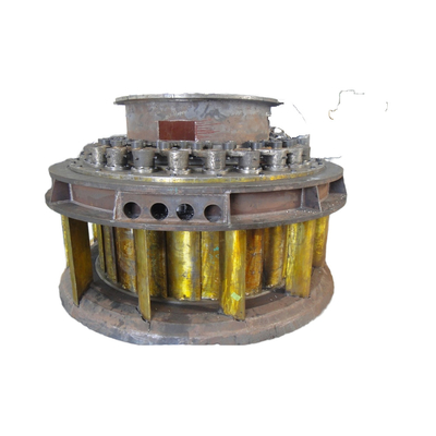 Verticale Kaplan Hydroturbine 4-12 Guide Vane Nummer Roestvrij staal CNC-bladen Materiaal en verticale hoofdas
