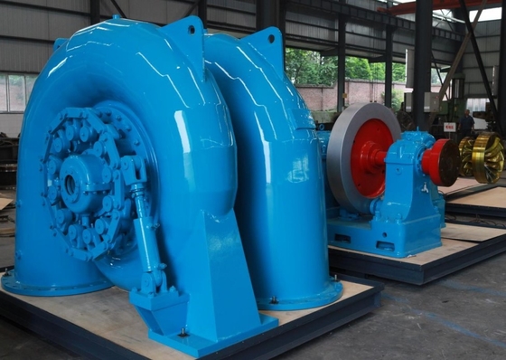 400V Brushless Francis Horizontal Hydro Turbine 57m waterhoofd