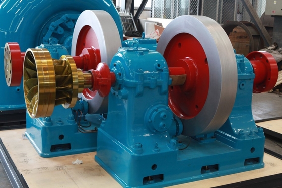 400V Brushless Francis Horizontal Hydro Turbine 57m waterhoofd