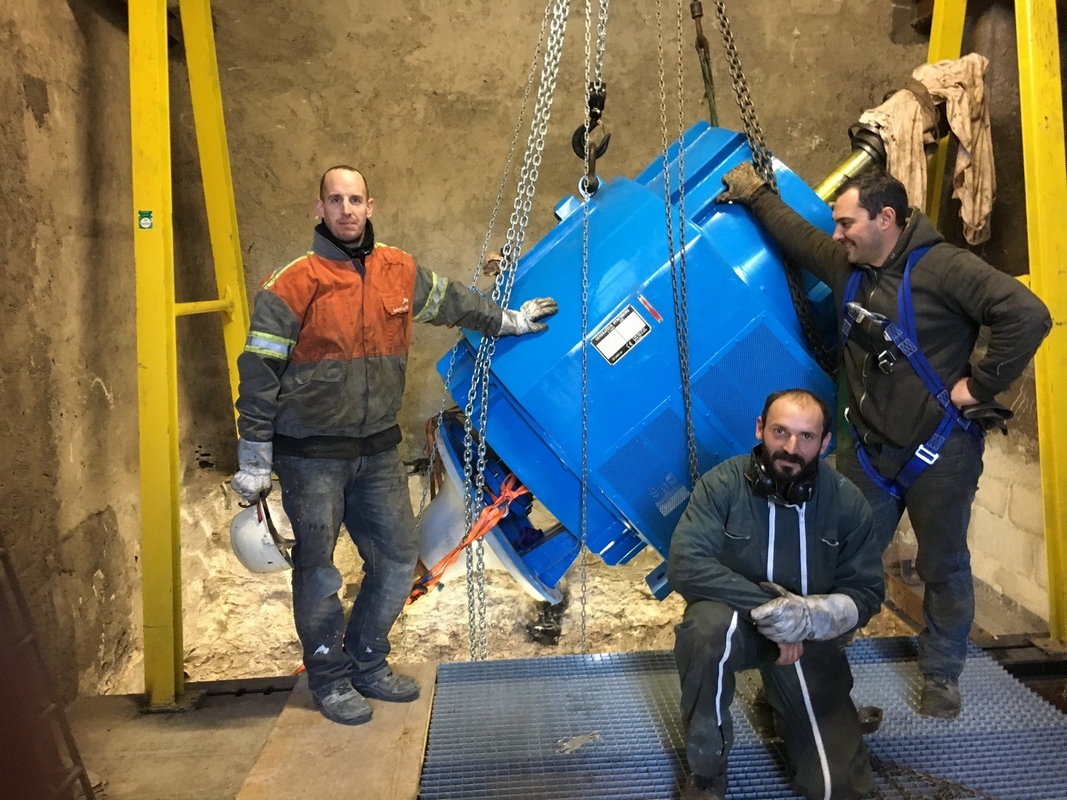 Roestvrij staal runner materiaal waterkrachtsysteem voor verticale lay-out en waterhoofd van 30 M