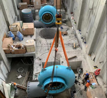 Spiraalkasten van roestvrij staal Horizontale Francis-turbine voor het produceren van waterkracht