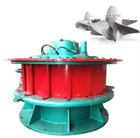 Kaplan-hydroturbine met 4-12 geleidingsbanden en olie-water koellagers