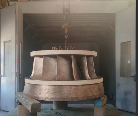 100 kW Francis Water Turbine Met Carbon Steel Spiral Case En Guide Vane