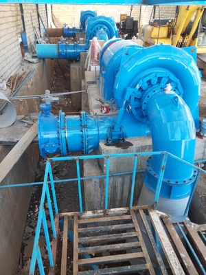 20-200m Hoofd Carbon Steel Spiral Case Hydroturbine met horizontale Francis Turbine Type